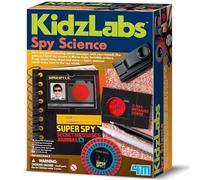 4M 00-03295 KidzLabs Kit della Spia, Kit da Investigatore per Bambini, Gioco Scientifico con codice Morse, Messaggi Invisibili, Appunti Segreti a Raggi X