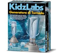 4M 00-03363 KidzLabs Generatore di Tornado - Kit Scientifico Educativo per Bambini, Gioco STEM Esperimento di Fisica con Bottiglia Riciclata Multicolore dagli 8 anni