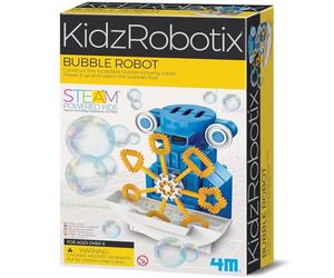 4M 00-03423 Robot Spara-Bolle, Gioco Educativo STEM per Bambini | Costruisci un Robot che Fa le Bolle di Sapone | Multicolore