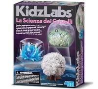 4M 00-03917 KidzLabs Scienza dei Cristalli | Kit Esperimenti Scientifici STEM per Bambini | Fai Crescere Cristalli Colorati e Luminescenti | Gioco Educativo Divertente e Didattico