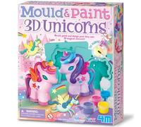 4M 00-04770 Modella e Dipingi Unicorni Glitter 3D - Kit Creativo Set Gesso per Creare Unicorni 3D, Gioco Educativo per Bambini, Regalo Artistico Fai-da-Te