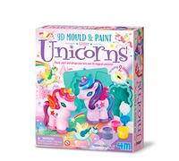 4M 00-04770 Modella e Dipingi Unicorni Glitter 3D - Kit Creativo Set Gesso per Creare Unicorni 3D, Gioco Educativo per Bambini, Regalo Artistico Fai-da-Te