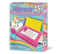4M 00-04799 KidzMaker Set di Frottage Artistico Unicorni | Gioco Creativo per Bambini, Disegni con Rullo di Carta da 8m e Matite Colorate | Idea Regalo Educativa 4+ Anni
