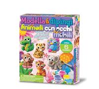 4M Mould & Paint - Kit per creare e dipingere 6 magneti o distintivi da frigorifero, per bambini e bambine dai 5 ai 12 anni