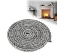 4m×10mm Corda Guarnizione Stufa a Legna, Guarnizione Alta Temperatura in Fibra di Vetro, Sostituzione Corda Guarnizione Camino per Stufa/Camino, Resistente al Calore 550 Gradi Celsius