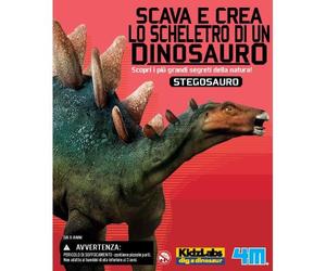 4M 4M03229 Kidzlabs - Scava e Crea lo Scheletro di un Dinosauro: Stegosauro