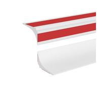 4M Barriera Doccia Ferma Acqua Silicone Doccia per Barriera Stop Acqua Soglia Striscia di Ritenzione Bagno Arresto Doccia Autoadesivo, Bianco (Due adesivi di supporto)