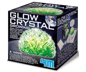 4M Crea il Tuo Cristallo Luminescente Kit Scientifico per Bambini, Esperimenti Divertenti con Cristalli Fluorescenti che Brillano al Buio