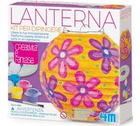 4M Creatività e Fantasia - Kit Lanterna da Dipingere per Bambini 8+ | DIY Lanterna di Carta con Colori e Pennello - Gioco Artistico Educativo