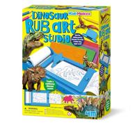 4M 00-04790 KidzMaker Set di Frottage Artistico Dinosauri | Gioco Creativo per Bambini, Disegni con Rullo di Carta da 8m e Matite Colorate | Idea Regalo Educativa 4+ Anni