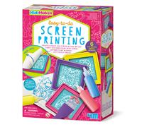 4M KidzMaker - Kit per serigrafia su tessuto, facile da fare, per bambini e bambine, dai 5 ai 14 anni