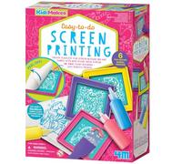 4M KidzMaker - Kit per serigrafia su tessuto, facile da fare, per bambini e bambine, dai 5 ai 14 anni