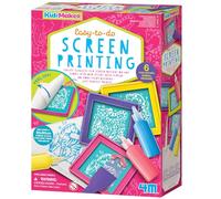 4M KidzMaker - Kit per serigrafia su tessuto, facile da fare, per bambini e bambine, dai 5 ai 14 anni