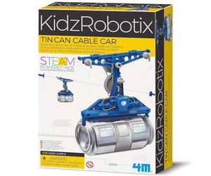 4M KidzRobotix Costruisci la Tua Funivia - Kit di Robotica e Riciclo Gioco Educativo STEM per Bambini 8, 00-03358