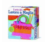 4M L’Arte del Lavoro a Maglia Kit Creativo per Bambini Set Fai-da-Te Gioco Manuale Educativo Attività Artistica e Artigianale dai 8 Anni in su