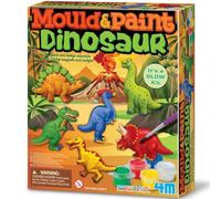 4M Modella e Dipingi Dinosauri Luminescenti - Kit Creativo Set Gesso per Creare Magneti per Il Frigo e Spillette, Si Illumina al Buio, Gioco Educativo per Bambini, Regalo Artistico Fai-da-Te