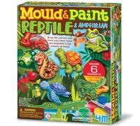 4M Modella e Dipingi Rettili e Anfibi, Kit Creativo Set Gesso per Creare Magneti per il Frigo e Distintivi, Gioco Educativo per Bambini, Regalo Artistico Fai-da-Te, 00-04798