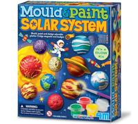 4M Modella e Dipingi Sistema Solare che si Illumina al Buio - Kit Creativo Set Gesso per Creare Magneti per il Frigo e Spillette, Regalo Artistico Fai-da-Te