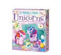 4M 00-04770 Modella e Dipingi Unicorni Glitter 3D - Kit Creativo Set Gesso per Creare Unicorni 3D, Gioco Educativo per Bambini, Regalo Artistico Fai-da-Te