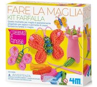 4M- Fare Little Craft-Kit per Ricamo a Maglia, Motivo: Farfalle, Multicolore, Taglia Unica, 00-04765