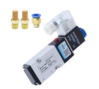 4M210-08 5 way 2 Position Inner Guard Plate Connection Solenoid Air Valve G1/4" AC220V DC24V Electronic Switch Battery Valve(With 8mm fittings,DC12V)