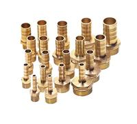 4mm-12mm Brass Pipe Fitting Hose Tail 1/8" 1/4" 1/2" Male Connector Joint Copper Pipe Coupler Gas Joint(8mm Bard,1/2") Plumbing Fittings