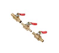 4mm 5mm 6mm 8mm 10mm 12mm 14mm 16mm 19mm Hose Barb Two Way Brass Pneumatic Shut Off Valvola a sfera Raccordo for tubi Connettore (Size : 4mm)