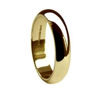 4mm 9ct Oro Giallo Matrimonio Anelli a D Profilo UK Hm Luce Medio Pesante Fascia