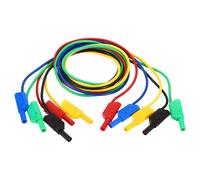 4mm Banana Spina a Banana Spina Test Cavi,5pz Multicolore