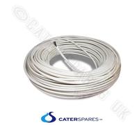 4MM Bianco Alte Temperature Fibra Filo 40A Calore Resistente Cavo 100m Rotolo
