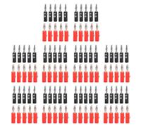 4mm Connettori A Spina Isolati per Banane Jack 100Pcs Red Black P8Q62046