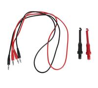 4mm Dual Banana Plug Test Leads | 10A Silicone Material Electrical Testing Wires | Test Hooks for Electronics/Automotive/Home Repair | 1M Black Red Flexible Cables