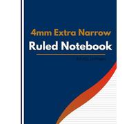 4mm Extra Narrow Ruled Notebook: Micro Blank Lined Paper Journal and Notepad for Tiny & Small Handwriting | Ultra Thin Line Spacing, Compact Writing Pad, Large 8.5"x11" Journal, 110 Pages