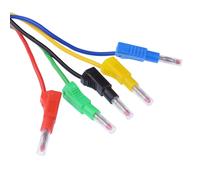4mm Impilabile Maschio a Test Leads Spina 100cm Nero Rosso Blu Verde Giallo