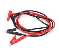 4mm Multimeter Test Leads | P08 Plug to Clip Cable for Car Diagnosis/Electronics/Home Repair | Refined Brass + PA Material, 1M Length, Red & Black