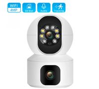4MP Dual Lens WiFi Camera Dual Screen Baby Monitor Ai rilevamento umano Indoor CCTV videosorveglianza PROY Alexa Google Home