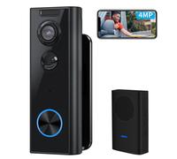 4MP HD Videocitofono Wifi, Campanello Senza Fili Da Esterno, Citofono Con Suoner
