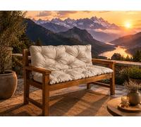 4myBaby GmbH Best for Garden - Cuscino per panca con schienale per 2 persone, completo in 4 misure e 6 colori (100 x 60 x 50 cm, beige)