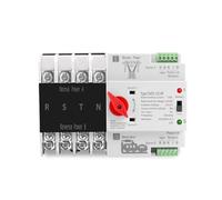 4P 3 Phase Din Rail ATS Dual Power Automatic Transfer Switch Electrical Selector Switches Uninterrupted Power 63A 100A 125A AUOQKQUT(63A)