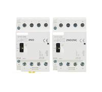 4P 40A 63A 2NC2NO OR 4NO 220V/230V 50/60HZ Din Rail Household AC Modular Contactor Manually Operation AUOQKQUT(4P 63A 2NO2NC 220V)