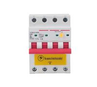 4P Residual Current Circuit Breaker With Over Current And Leakage Protection 230V RCBO MCB 30mA 6-80A AUOQKQUT(40A)
