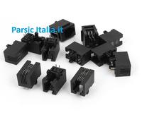 4P4C Presa telefonica modulare 4P4C 90° PCB RJ9 RJ10 RJ22 NERA ( = 50 PEZZI)