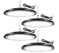 4Pack 150W UFO Faretto LED Bianco Freddo 18000LM Lampada da Officina IP66 LED Industriale Lampada Interni LED Luce Bianca fari Led da esterno Faretto per Industriale Officine, Fabbrica, Parcheggio