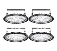 4Pack 200W LED UFO, Papasbox Proiettore Faretto 20000LM LED Lampadario, Lampada Interni Industriale Bianca 6000K, Impermeabile IP65 Fari Risparmio Energetico Faretto Angolo del Fascio 120 ° LED Luce