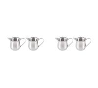 4Pack 3Oz Nel Acciaio Bell Creamer Espresso Shot Schiuma Pitcher Cup L9479 [EEK: A]