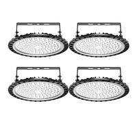 4Pack 500W LED UFO, Papasbox Proiettore Faretto 50000LM LED Lampadario, Lampada Interni Industriale Bianca 6000K, Impermeabile IP65 Fari Risparmio Energetico Faretto Angolo del Fascio 120 ° LED Luce
