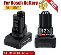 4Pack 6000MAH Per Bosch BAT420 Batteria Ricaricabile 10.8V/12V Li-Ion Per BAT420 BAT412A BAT413A D-70745GOP 2607336013 2607336014