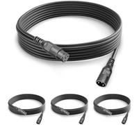 4Pack Cavo DMX 3 Pin XLR 3m, Connettori Cannon Maschio e Femmina per Luci Palco, Segnale 3 Poli per Teste Mobili, Par LED o Console