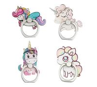 4Pack Cute Unicorn Phone Ring Grip, Unicorno carino supporto dell'anello del telefono,JCSMARTEC Funny 360 Rotation Finger Ring Holder Mount Stand