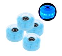 4Pack Luminoso LED Quad Ruote Da Skate Roller Light Up per Doppia